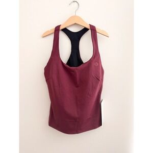 Lululemon Lightweight Tennis Tank Wine Berry Black LW1FXFS Size 4 NWT